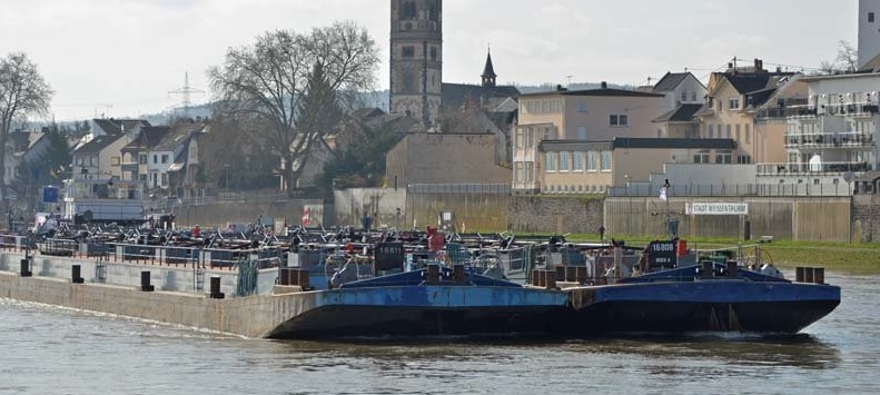 tank barge on Danube river